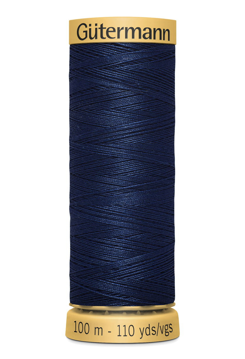 744484-5322 - GUTERMANN NATURAL COTTON THREAD 100m 5322 INK BLUE