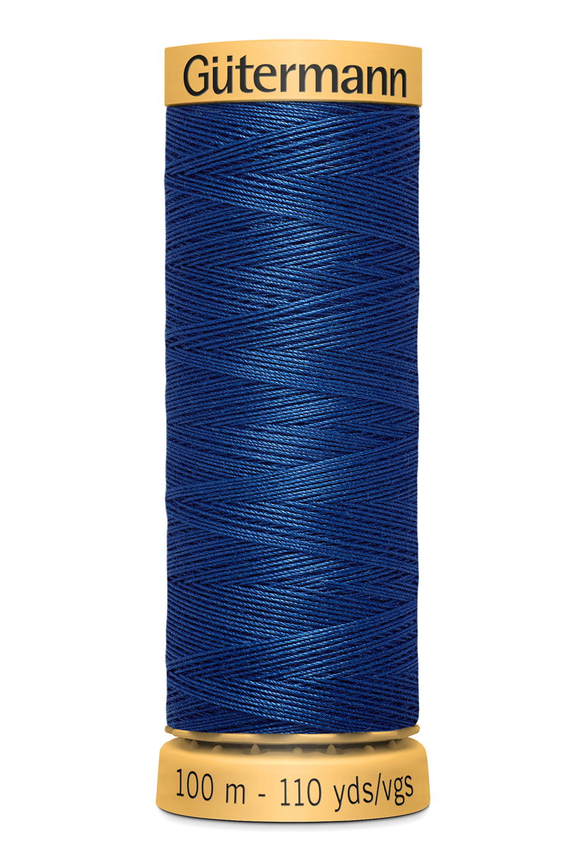 744484-5332 - GUTERMANN NATURAL COTTON THREAD 100m 5332 DARK BLUE