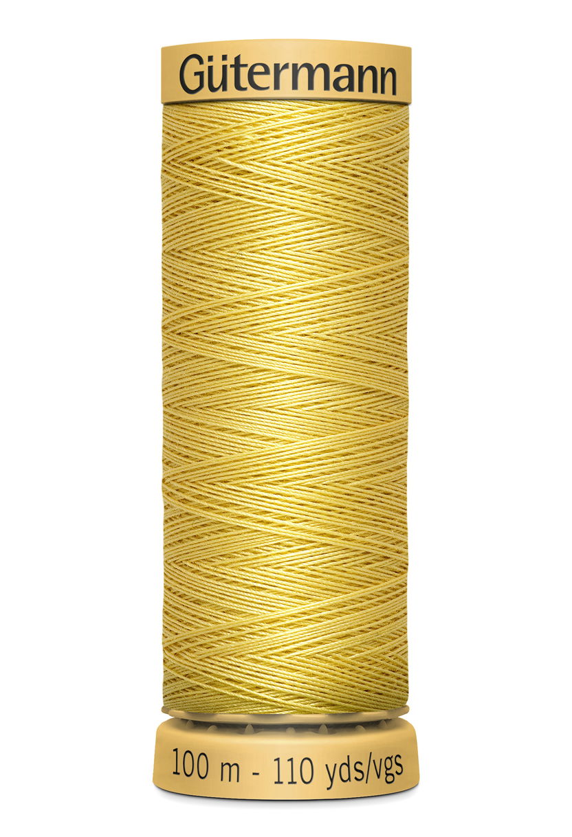 744484-548 - GUTERMANN NATURAL COTTON THREAD 100m 0548 ANTIQUE YELLOW