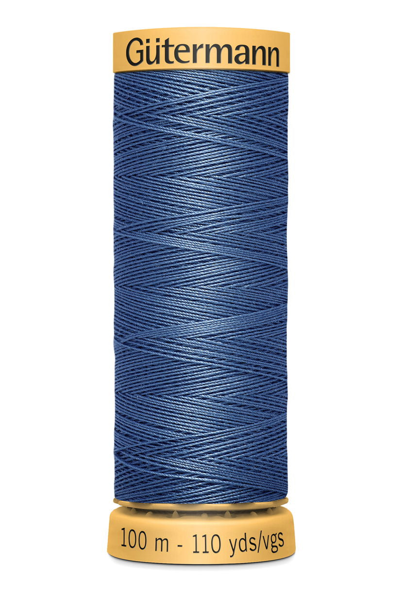 744484-5624 - GUTERMANN NATURAL COTTON THREAD 100m 5624 MID BLUE