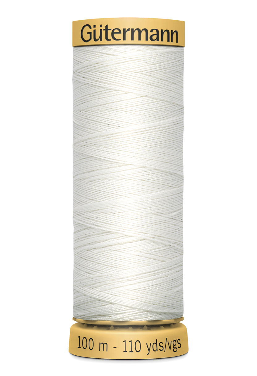 744484-5709 - GUTERMANN NATURAL COTTON THREAD 100m 5709 WHITE