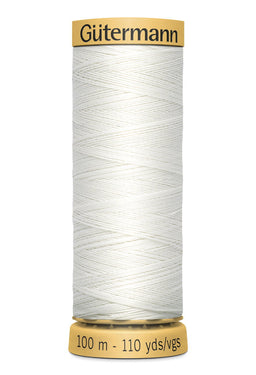 744484-5709 - GUTERMANN NATURAL COTTON THREAD 100m 5709 WHITE
