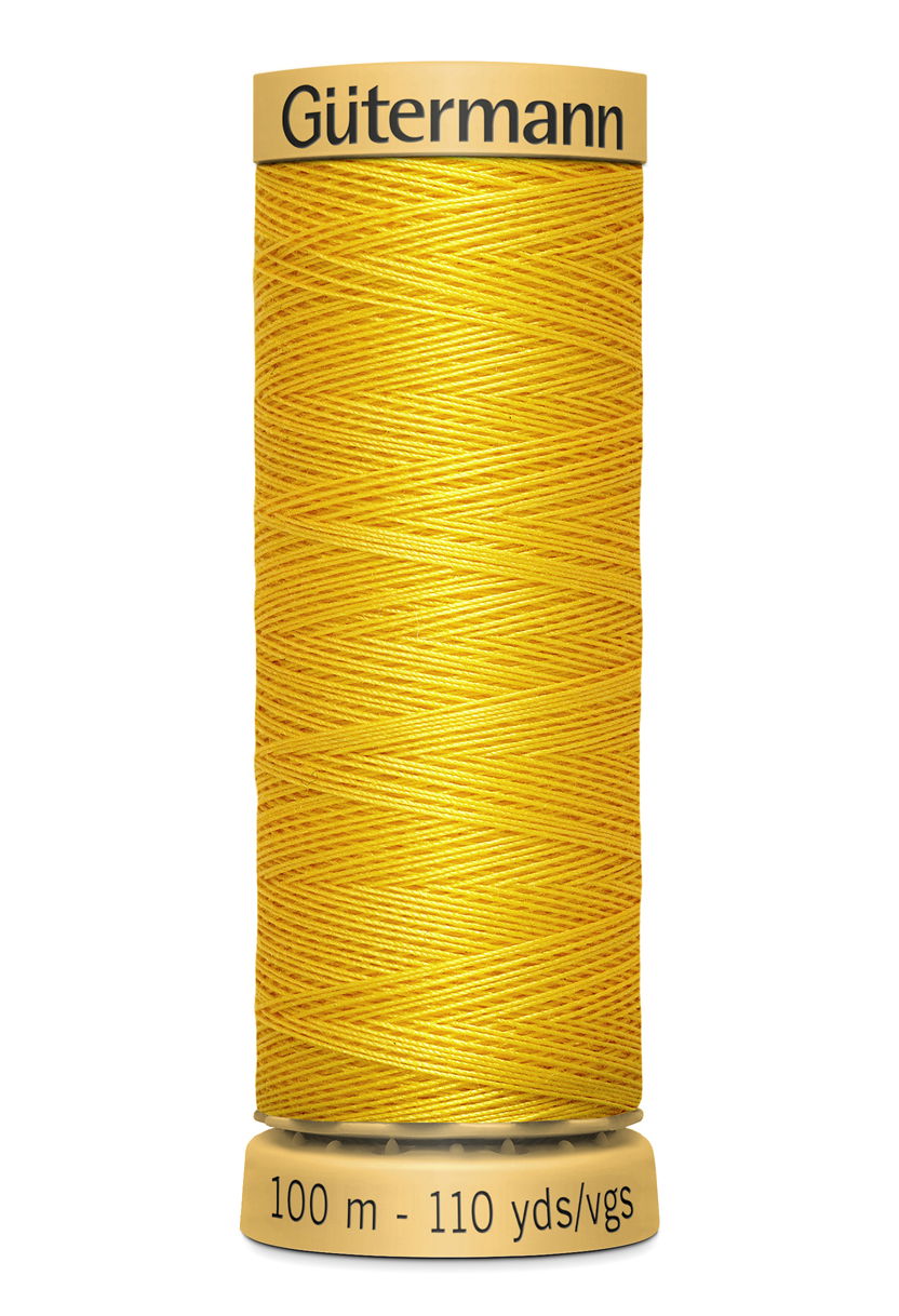744484-588 - GUTERMANN NATURAL COTTON THREAD 100m 0588 YELLOW