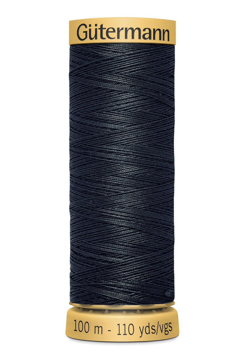 744484-5902 - GUTERMANN NATURAL COTTON THREAD 100m 5902 DEEP DARK GREY