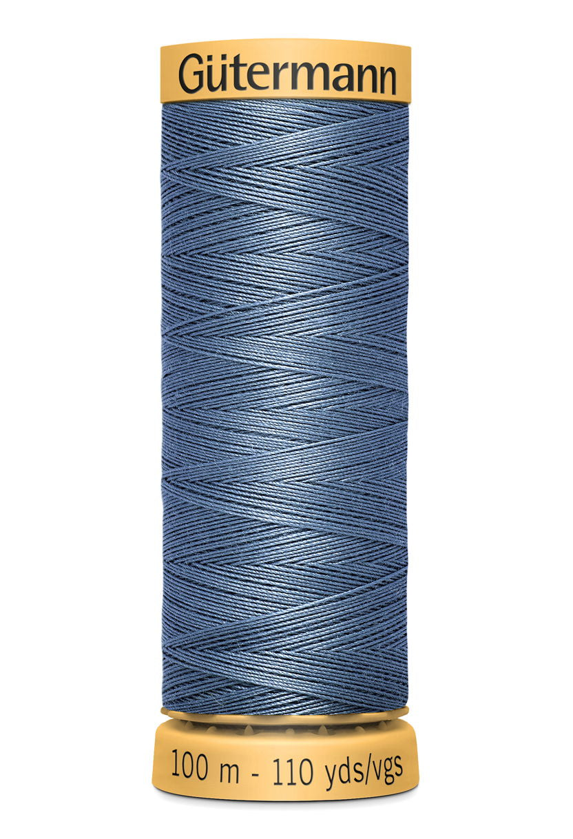 744484-6015 - GUTERMANN NATURAL COTTON THREAD 100m 6015 ANTIQUE BLUE