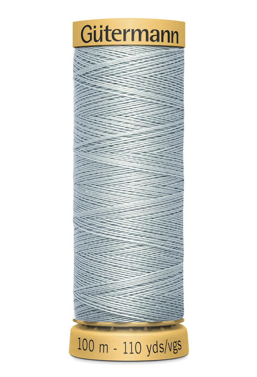 744484-6117 - GUTERMANN NATURAL COTTON THREAD 100m 6117 SILVER BLUE