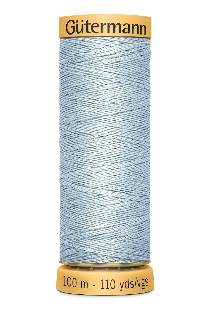 744484-6217 - GUTERMANN NATURAL COTTON THREAD 100m 6217 LIGHT SKY BLUE