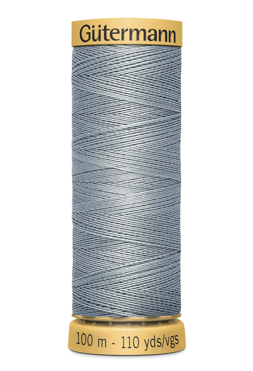 744484-6506 - GUTERMANN NATURAL COTTON THREAD 100m 6506 SILVER GREY