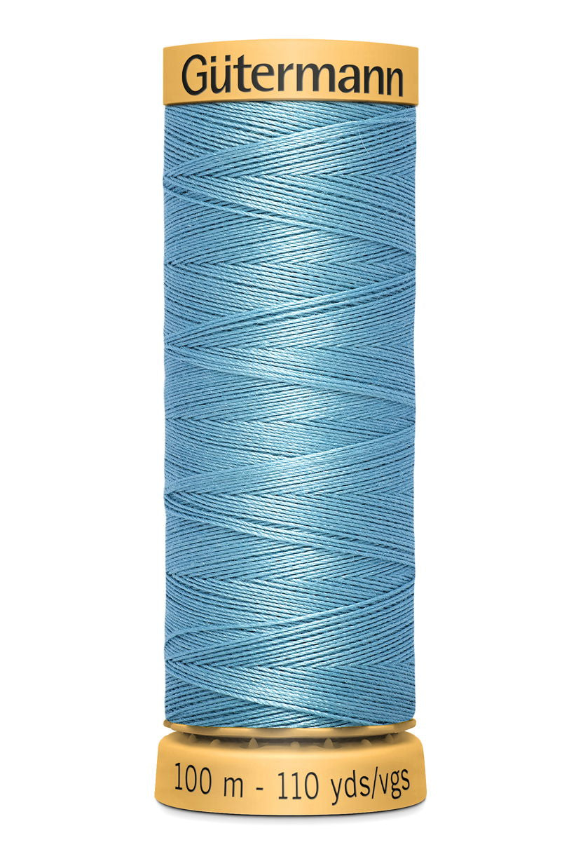 744484-6526 - GUTERMANN NATURAL COTTON THREAD 100m 6526 CORNFLOWER
