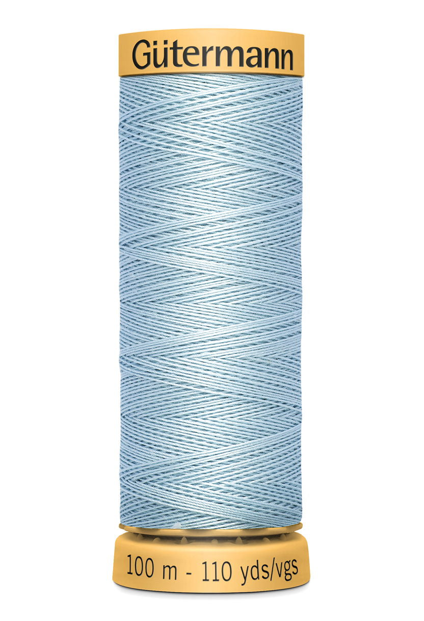 744484-6617 - GUTERMANN NATURAL COTTON THREAD 100m 6617 MILD BLUEY GREY