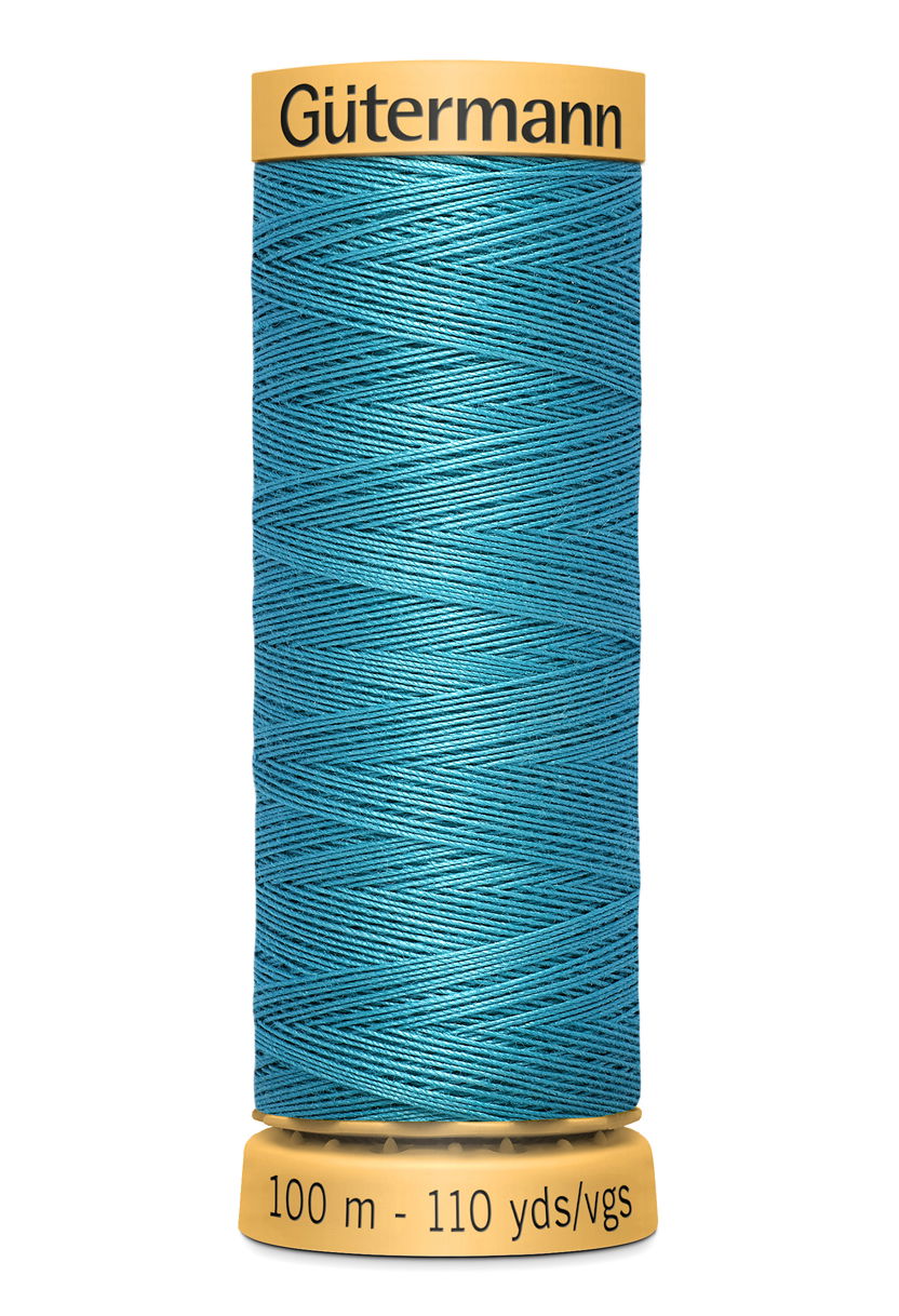 744484-7235 - GUTERMANN NATURAL COTTON THREAD 100m 7235 TURQUOISE