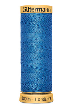 744484-7280 - GUTERMANN NATURAL COTTON THREAD 100m 7280 MID BLUE