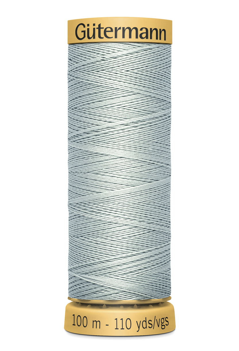 744484-7307 - GUTERMANN NATURAL COTTON THREAD 100m 7307 LIGHT SILVER