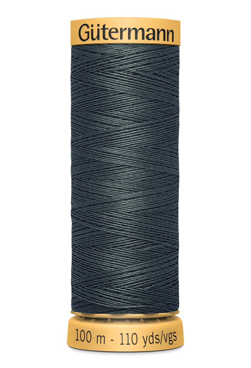 744484-7413 - GUTERMANN NATURAL COTTON THREAD 100m 7413 DARK BLUE GREY