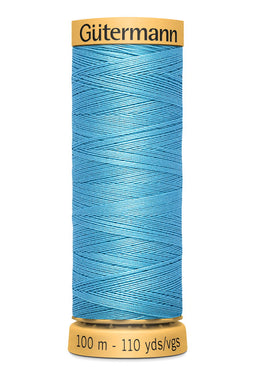 744484-7467 - GUTERMANN NATURAL COTTON THREAD 100m 7467 MID BLUE
