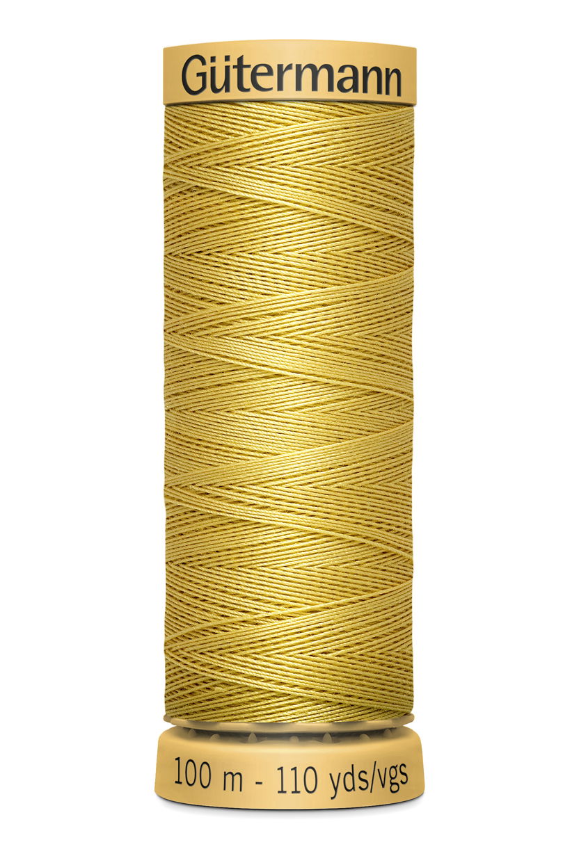 744484-758 - GUTERMANN NATURAL COTTON THREAD 100m 0758 LIGHT BUTTER