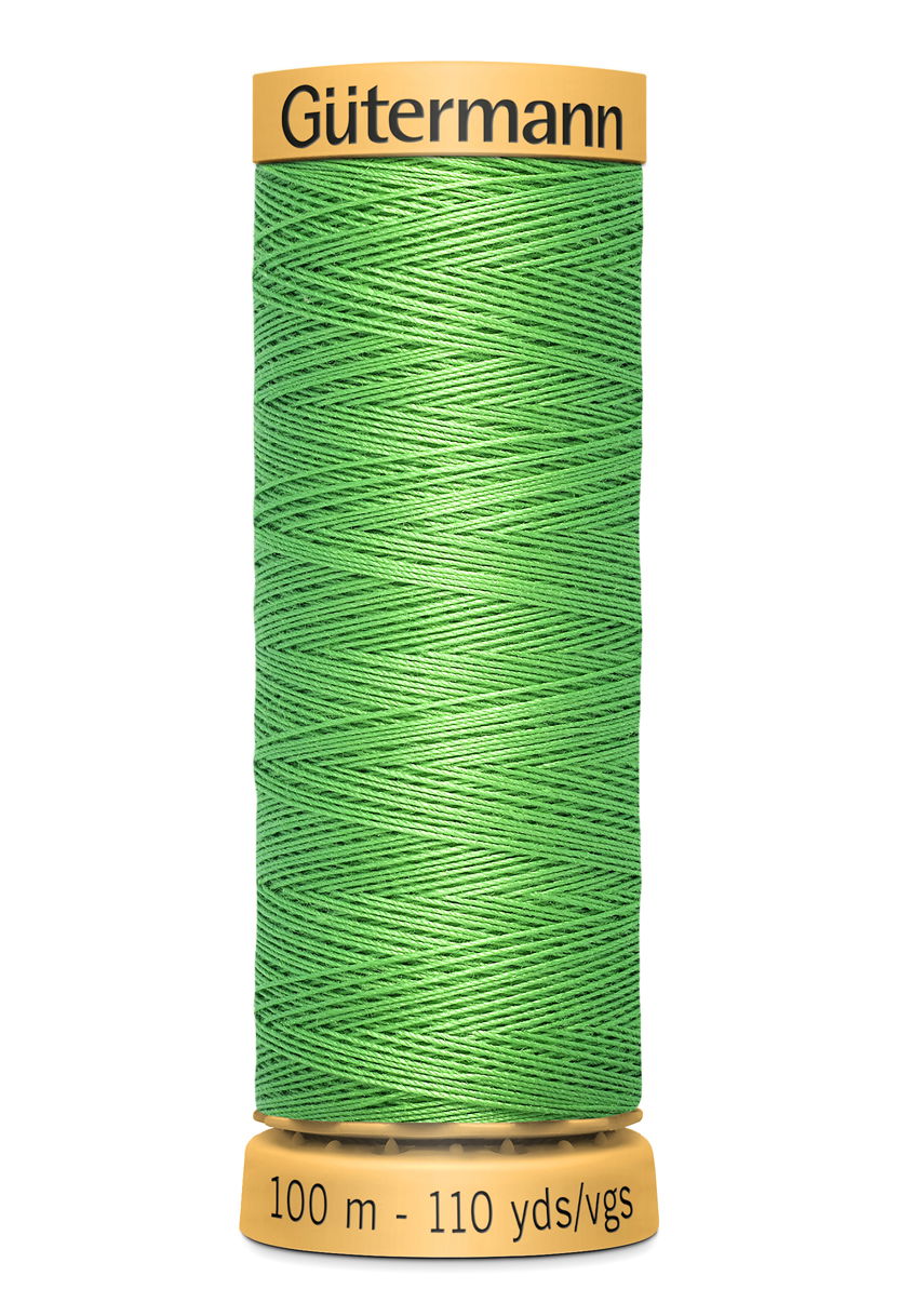 744484-7850 - GUTERMANN NATURAL COTTON THREAD 100m 7850 BRIGHT GREEN