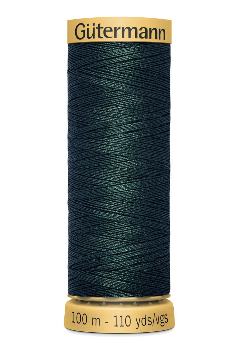 744484-8113 - GUTERMANN NATURAL COTTON THREAD 100m 8113 DARK GREEN