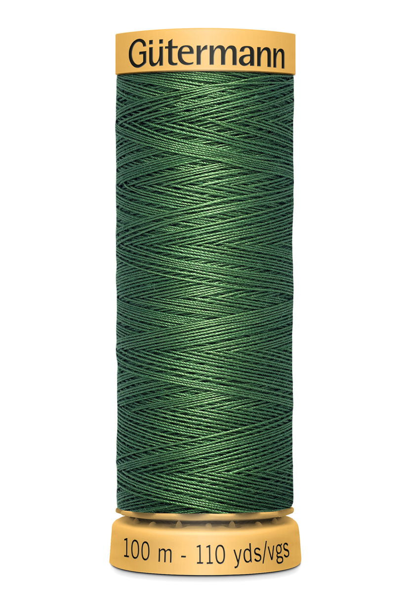 744484-9034 - GUTERMANN NATURAL COTTON THREAD 100m 9034 MID GREEN