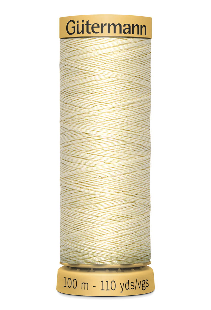 744484-919 - GUTERMANN NATURAL COTTON THREAD 100m 0919 IVORY