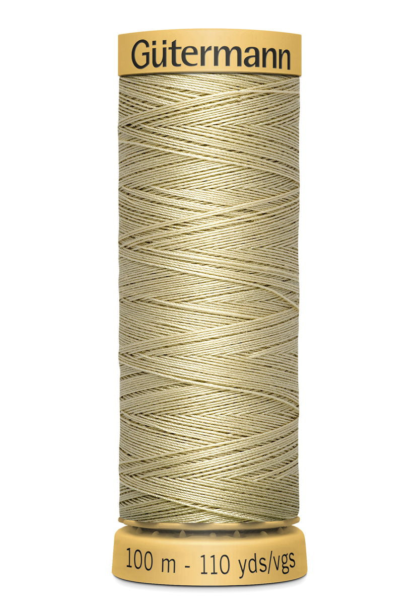 744484-928 - GUTERMANN NATURAL COTTON THREAD 100m 0928 DARK CREAM