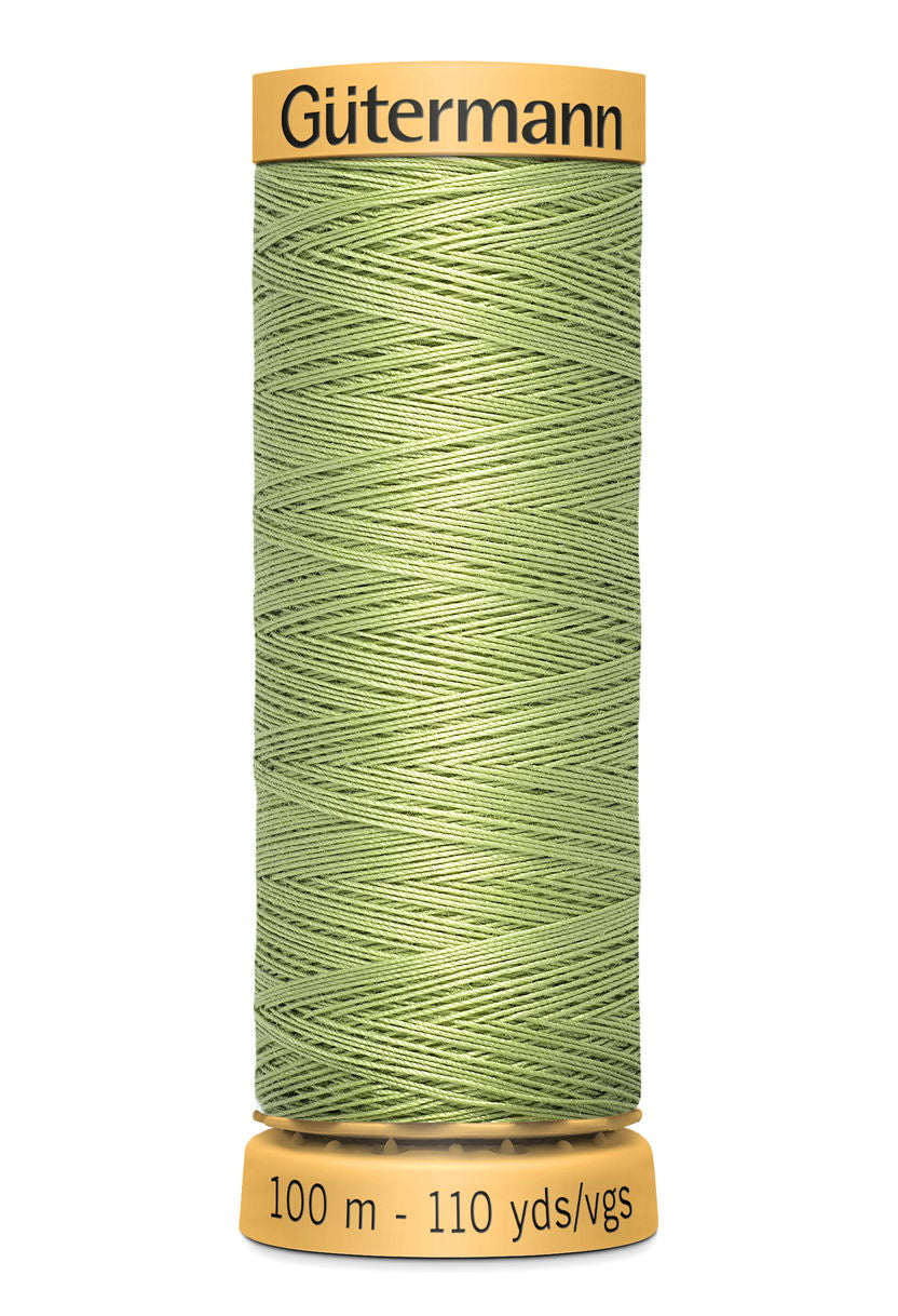 744484-9837 - GUTERMANN NATURAL COTTON THREAD 100m 9837 LIME GREEN