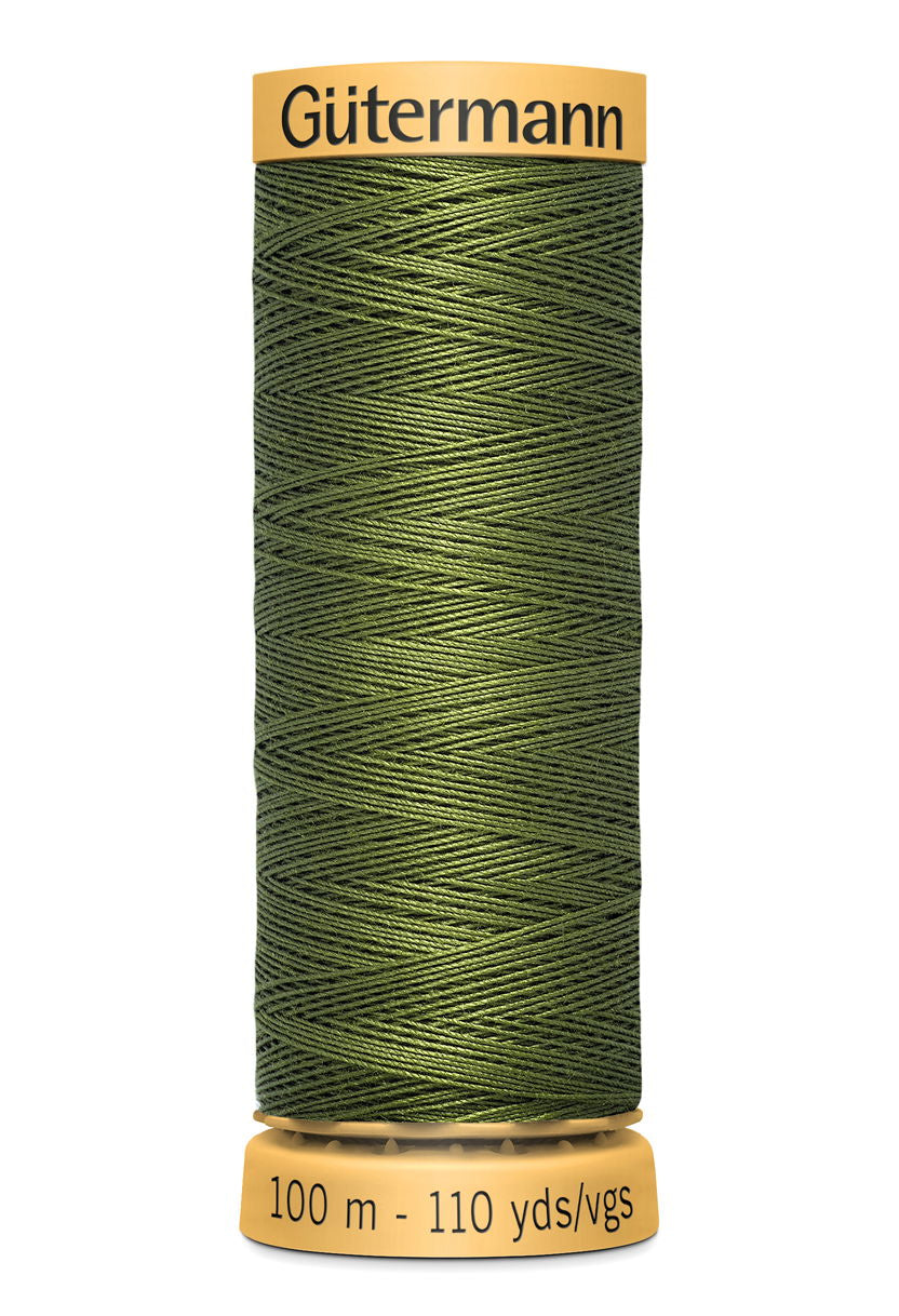 744484-9924 - GUTERMANN NATURAL COTTON THREAD 100m 9924 MOSS GREEN