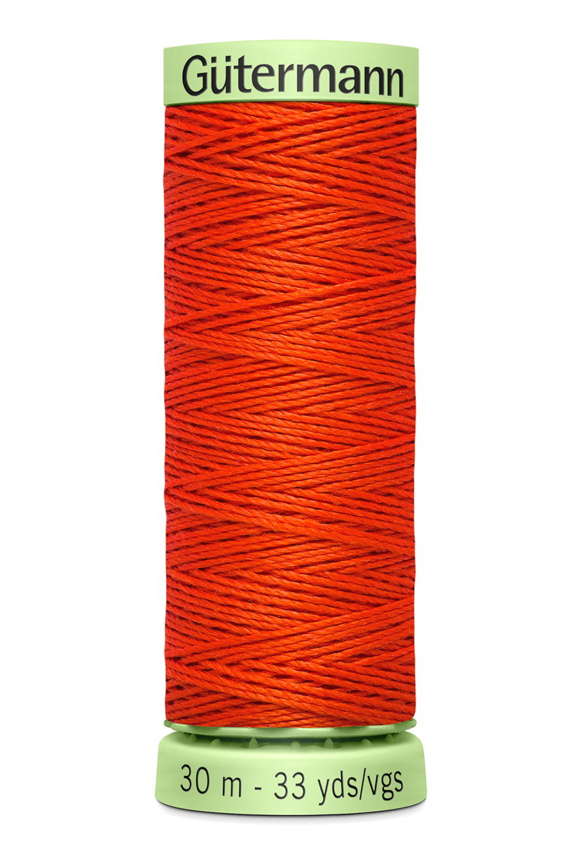 744506-155 - GUTERMANN TOP STITCH THREAD 30m 155 DEEP ORANGE