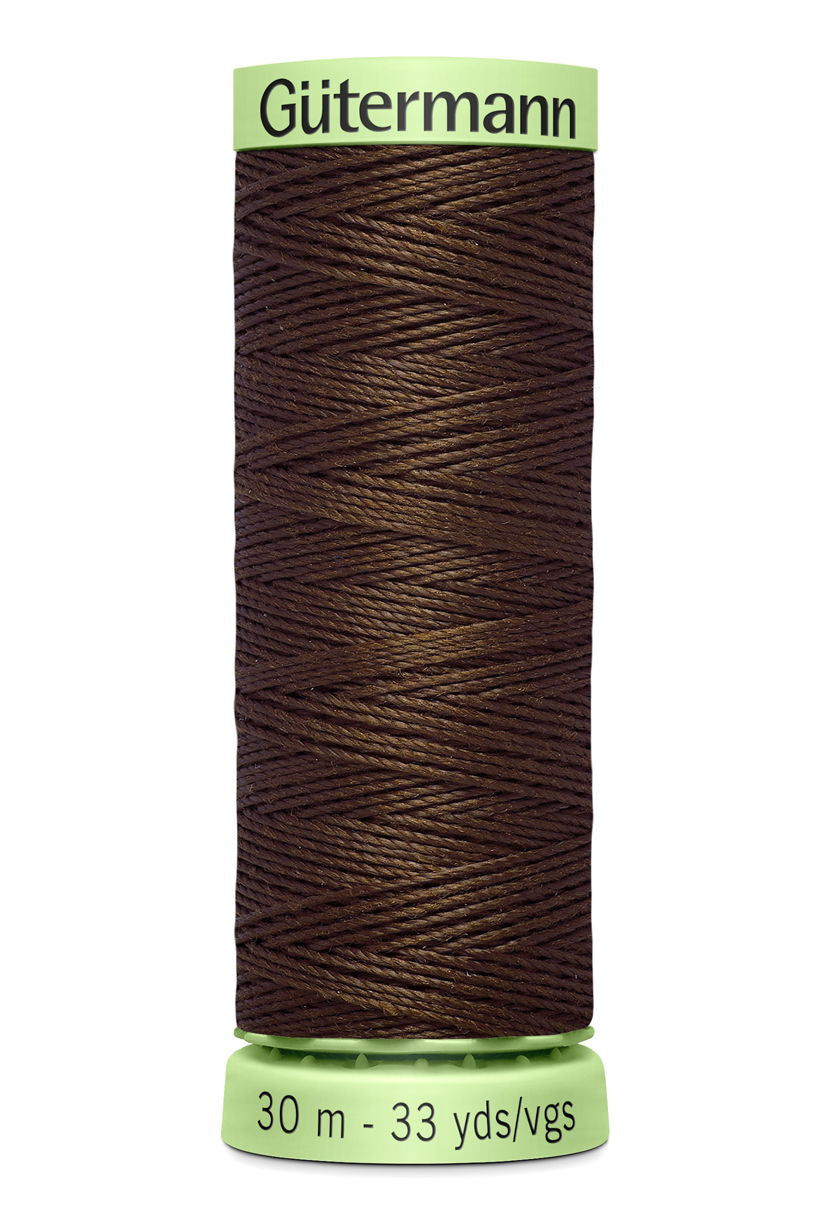 744506-694 - GUTERMANN TOP STITCH THREAD 30m 694 DARK BROWN
