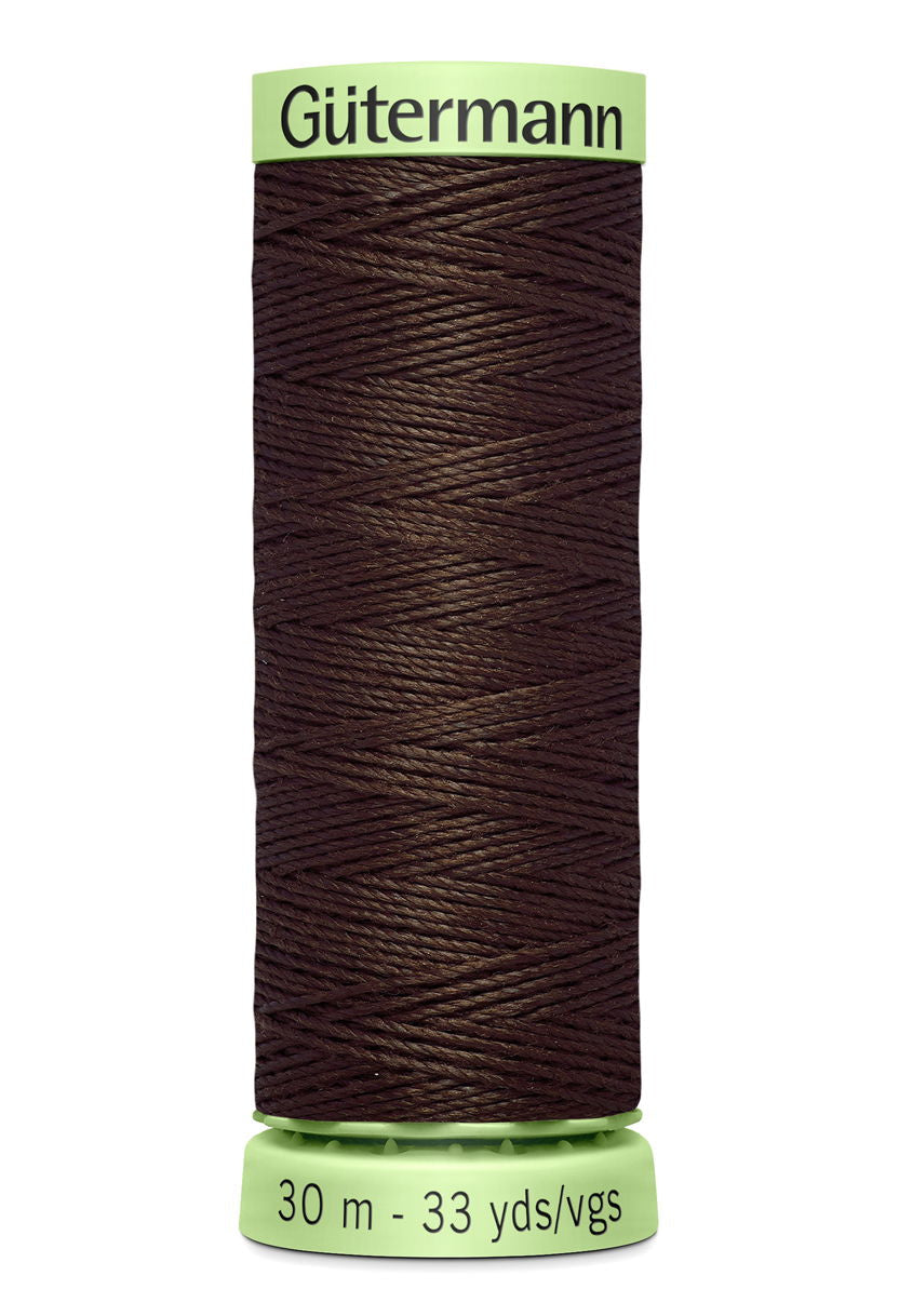 744506-696 - GUTERMANN TOP STITCH THREAD 30m 696 DARK BROWN