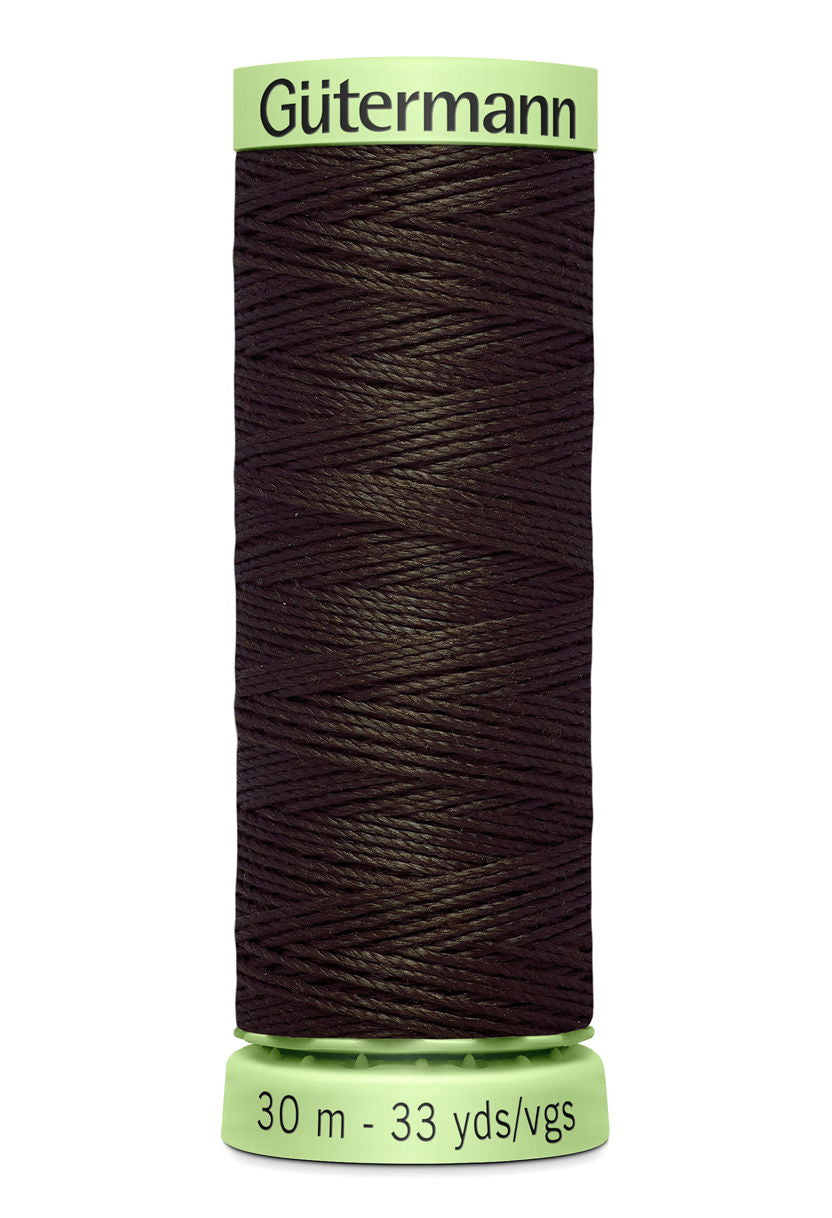744506-697 - GUTERMANN TOP STITCH THREAD 30m 697 DARK WALNUT