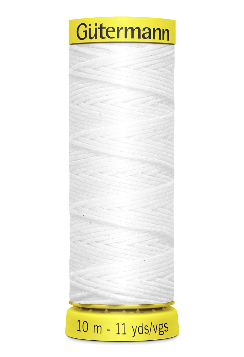 744557-5019 - GUTERMANN ELASTIC THREAD 10m 5019 WHITE