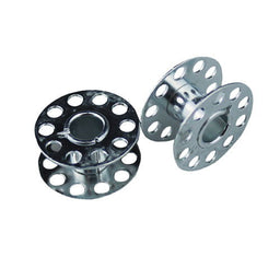 75065 - TUB - 15K FLAT MULTI HOLE METAL BOBBINS X 50 (20.4X11.4mm)