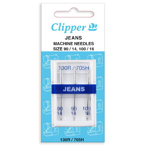 75261 - CLIPPER VALUE MACHINE NEEDLE DENIM 14/90 16/100 X  3