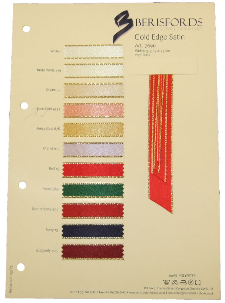 7696S - METALLIC EDGE SATIN GOLD SHADE CARD