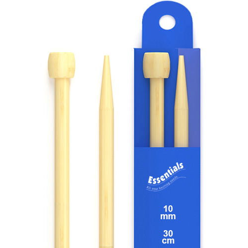 77451 - WCROFT BAMBOO KNITTING PINS 30cm x 10mm