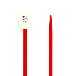 79031 - WCROFT CHILD'S PLASTIC KNIT PIN 18cm x 3.25mm RED