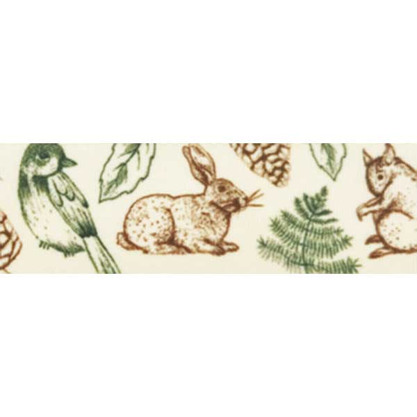 80910-25-1  BERISFORD FOREST CREATURES 25mm COL1 CREAM RIBBON