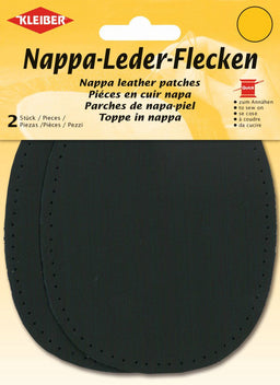 850-04 - REAL LEATHER PATCH 12.5 X 10cm (2pcs) BLACK