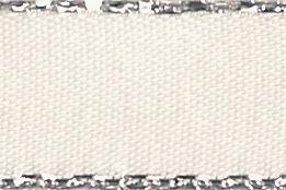 8603-7-419 - BERISFORD SILVER EDGE SATIN (7mm) 419 BRIDAL WHITE