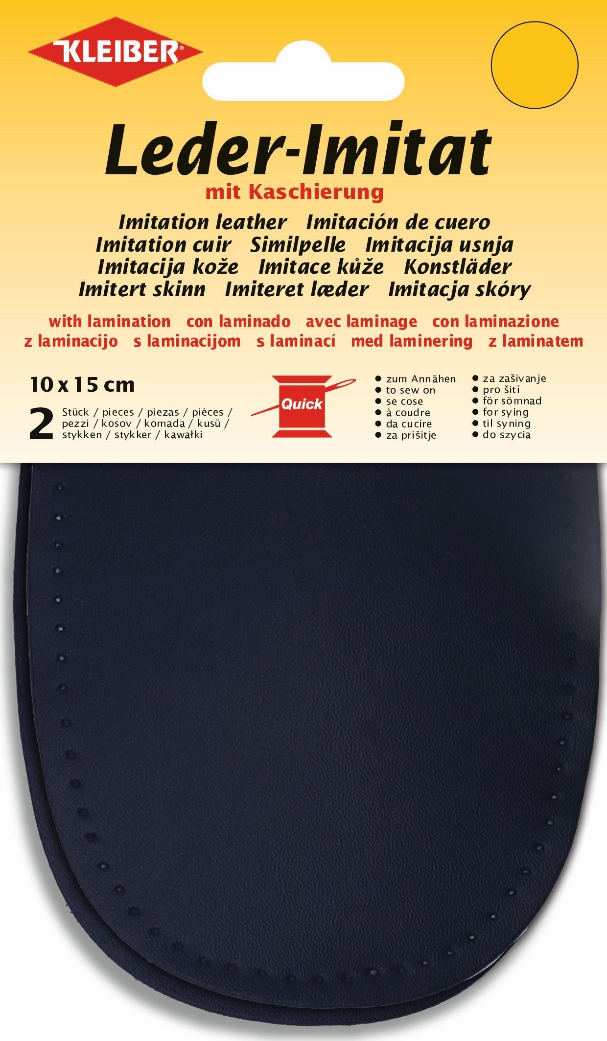 894-04 KLEIBER IMITATION LEATHER WITH LAMINATION DARK BLUE 10 x 15cm