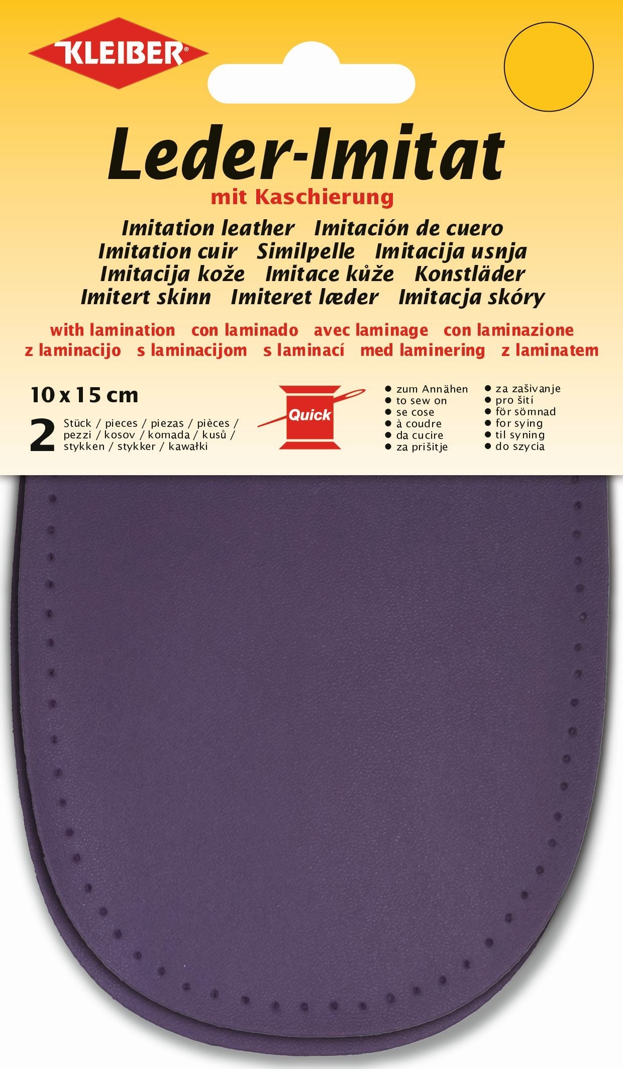 894-11 KLEIBER IMITATION LEATHER WITH LAMINATION PURPLE 10 x 15cm