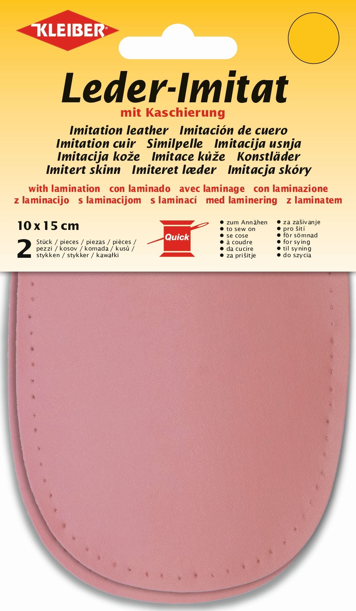 894-13 KLEIBER IMITATION LEATHER WITH LAMINATION PINK 10 x 15cm
