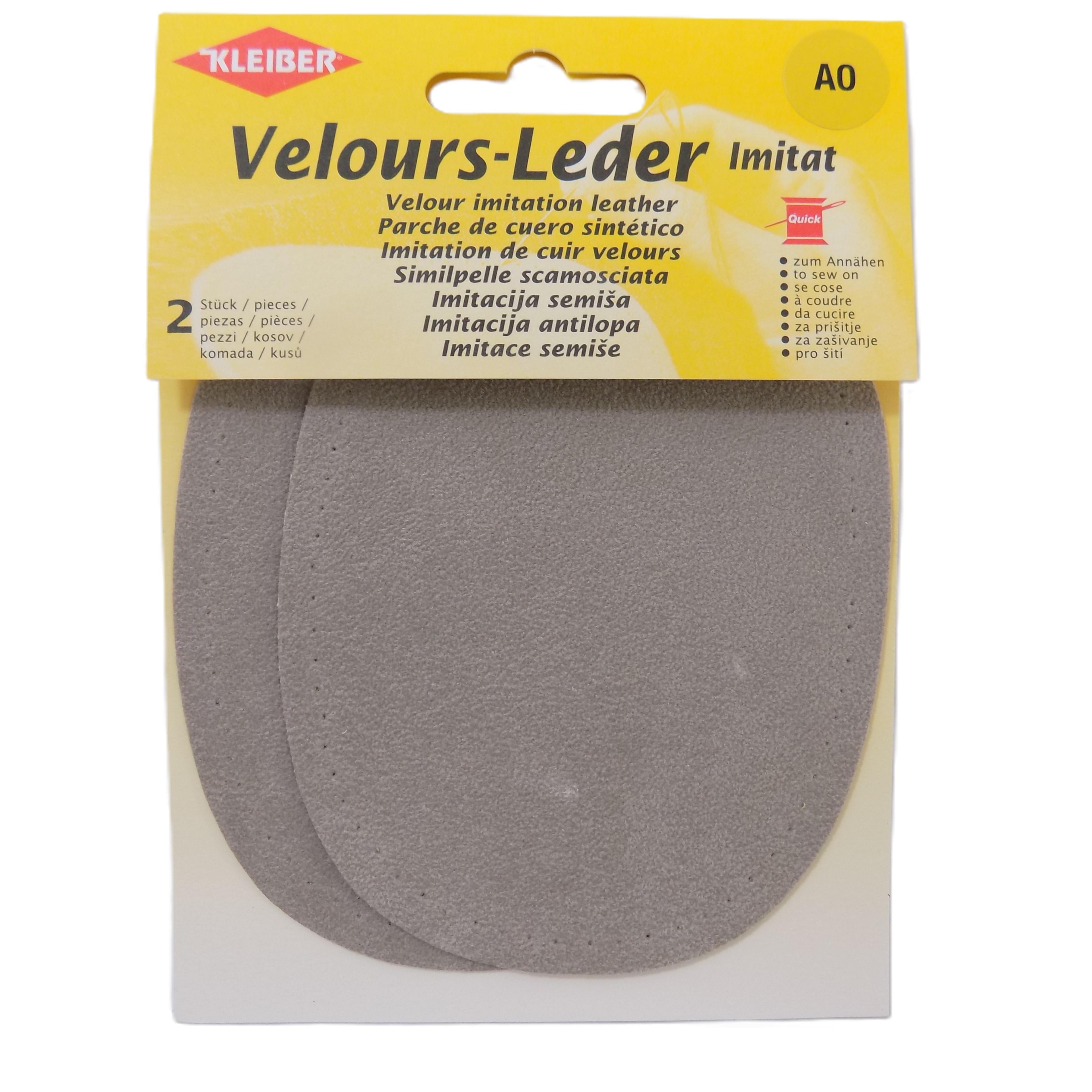 896-02 - VELOUR IMITATION LEATHER PATCH (X2) BEIGE