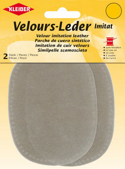 896-21 - VELOUR IMITATION LEATHER PATCH (X2) CAMEL