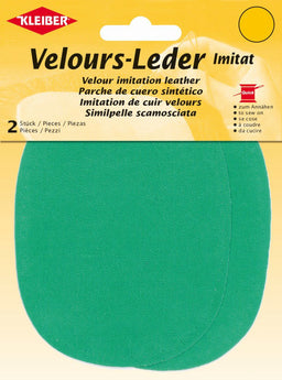 896-30 - VELOUR IMITATION LEATHER PATCH (X2) TURQUOISE