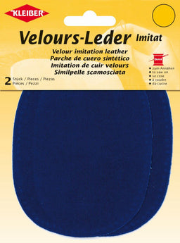 896-35 - VELOUR IMITATION LEATHER PATCH (X2) INDIGO