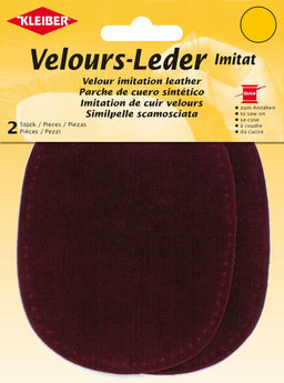 896-39 - VELOUR IMITATION LEATHER PATCH (X2) RUST