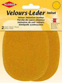 896-41 - VELOUR IMITATION LEATHER PATCH (X2) MUSTARD