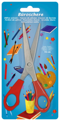 921-05 KLEIBER OFFICE SCISSORS APPROX. 160mm 1 PIECE RED